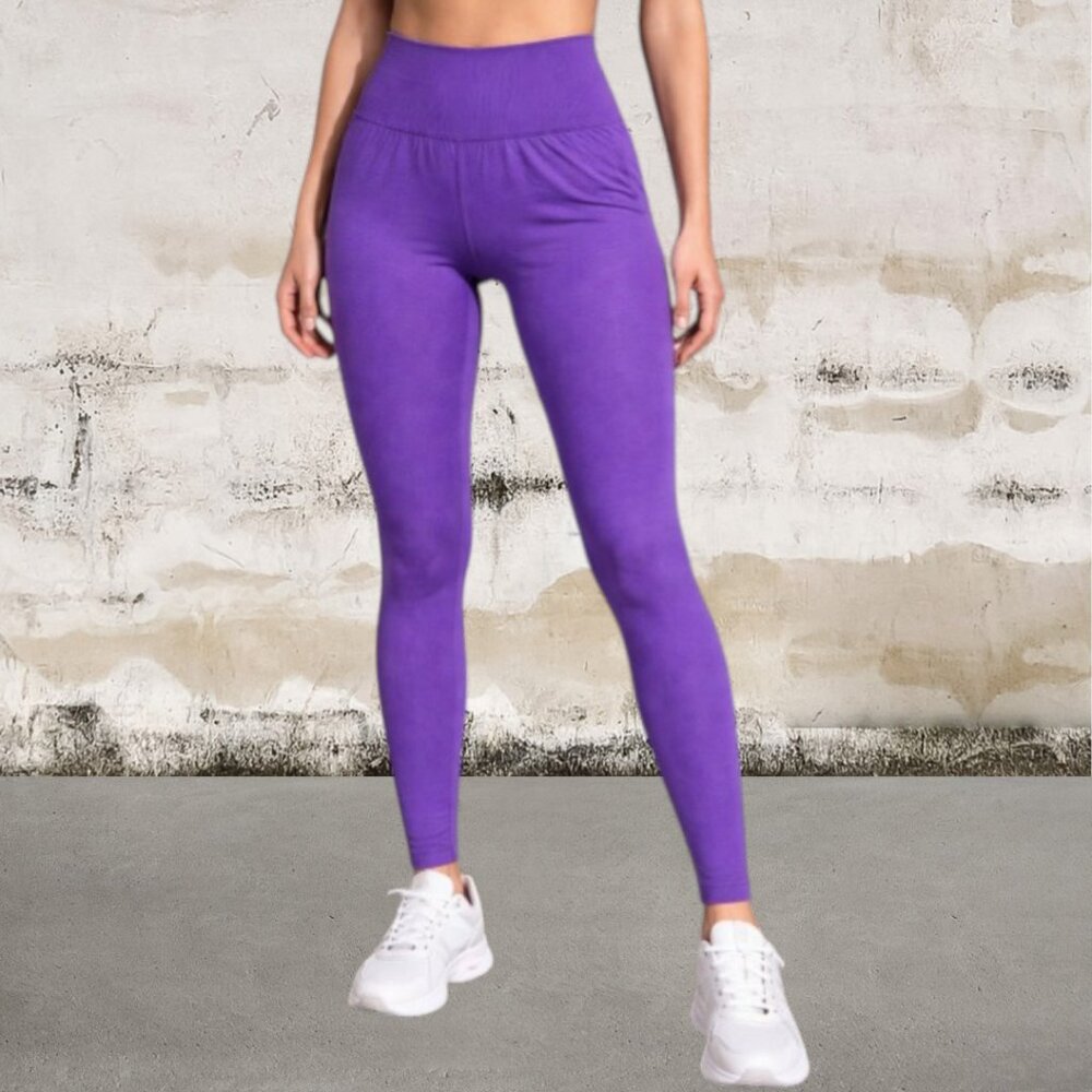 Women's Rich Purple Stretch Leggings for Athleisure